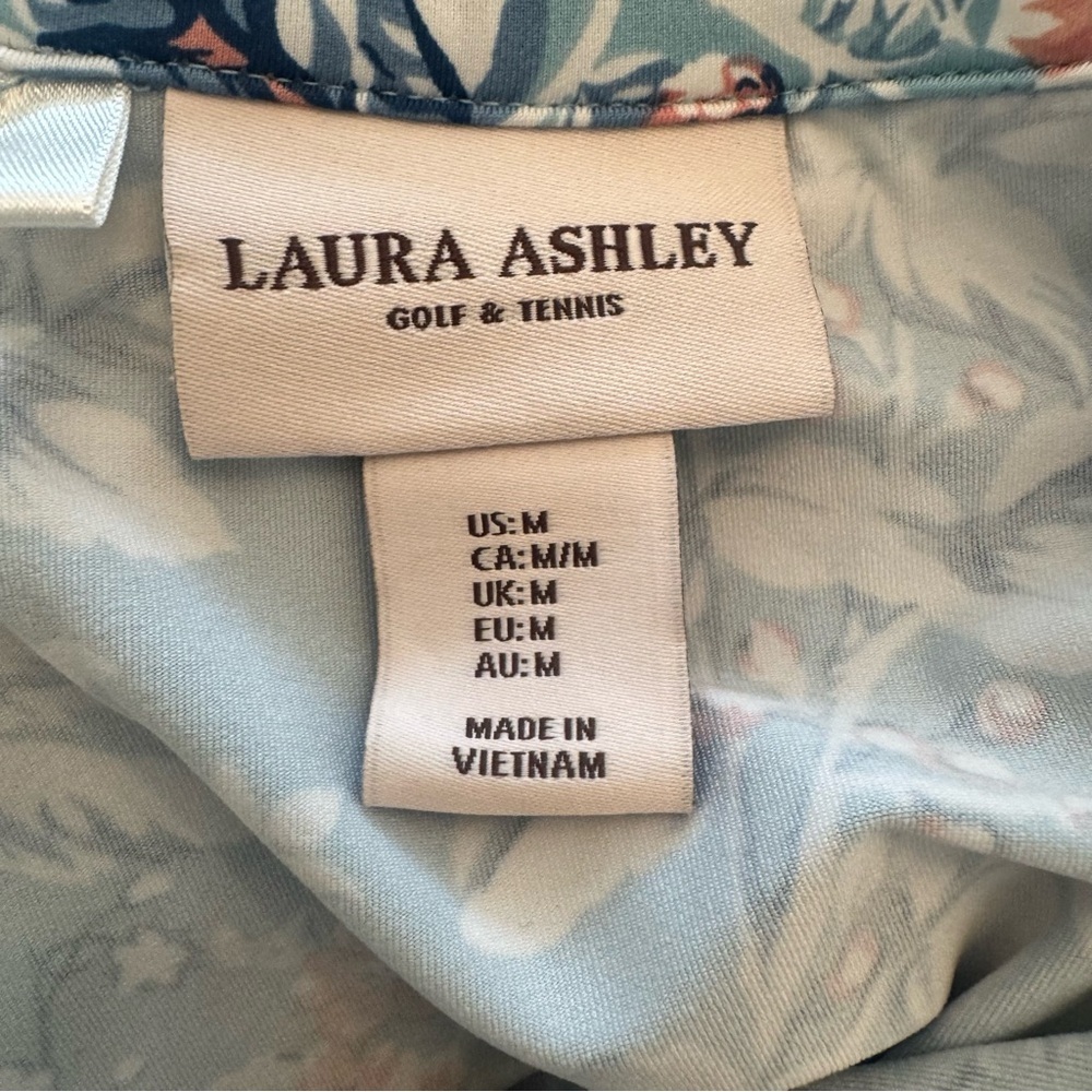 Laura Ashley Light Blue Floral Sleeveless Mini Dress - Picture 4 of 4